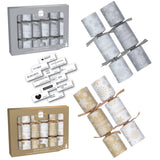 Pack of 6 6" Gold or Silver Tree Christmas Dinner Crackers