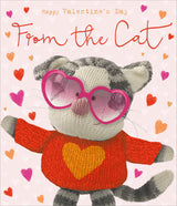 Puddy Wearing a Jumper and Heart Sunglasses From The Cat Valentine's Day Card 