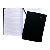 Janrax 2027 A5 Week To View Black Desk Diary