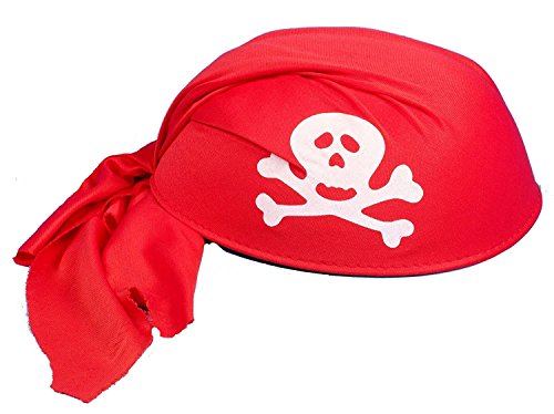 Red Pirate Bandana Hat - Single - Adult Size {DC}
