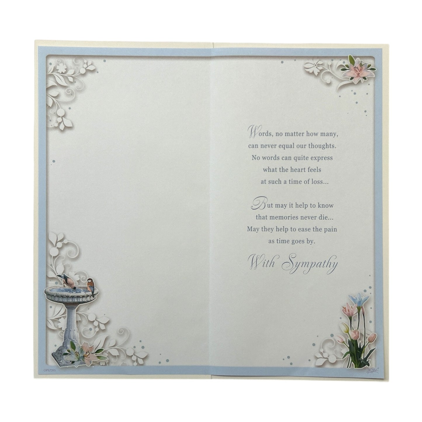 Loss of Grandma Floral Design Sympathy Opacity Card