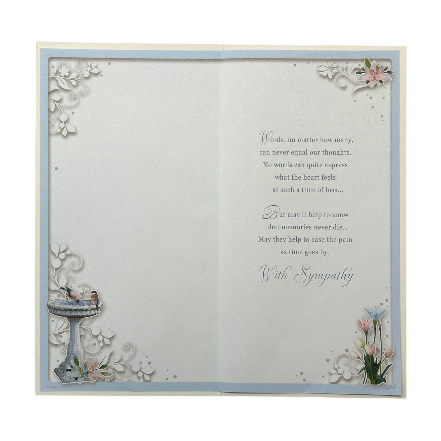 Loss of Grandma Floral Design Sympathy Opacity Card
