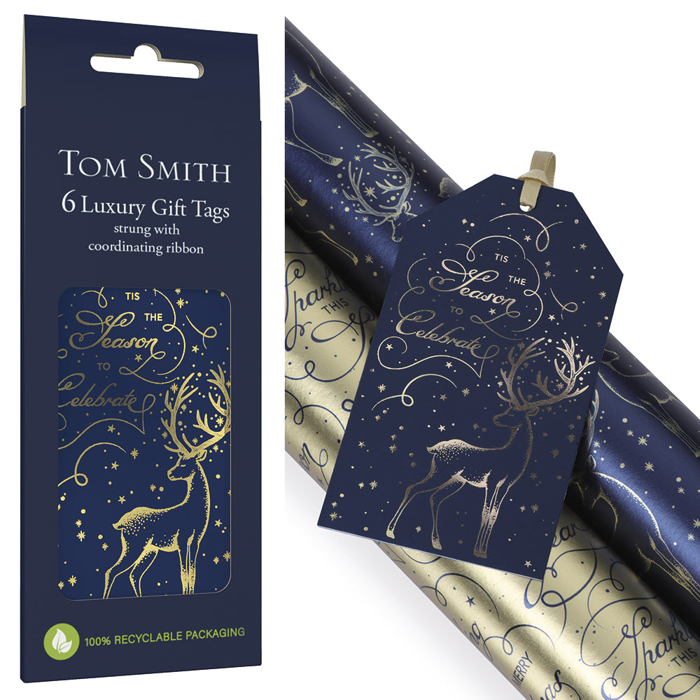 Pack of 6 Celebrations Luxury Christmas Gift Tags