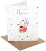 Niece Birthday Card Boofle Holding an Envelope 