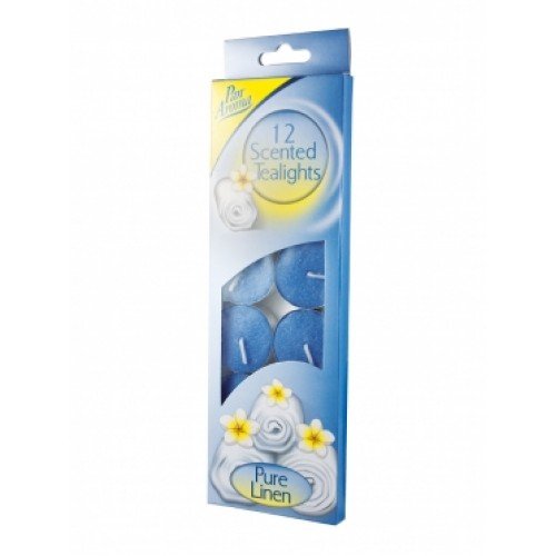 Scented Tea Lights "Pure Linen" Pack of 12 {DC}