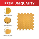 Pack of 4 30x30cm Yellow Coloured 1cm Thick EVA Foam Mats