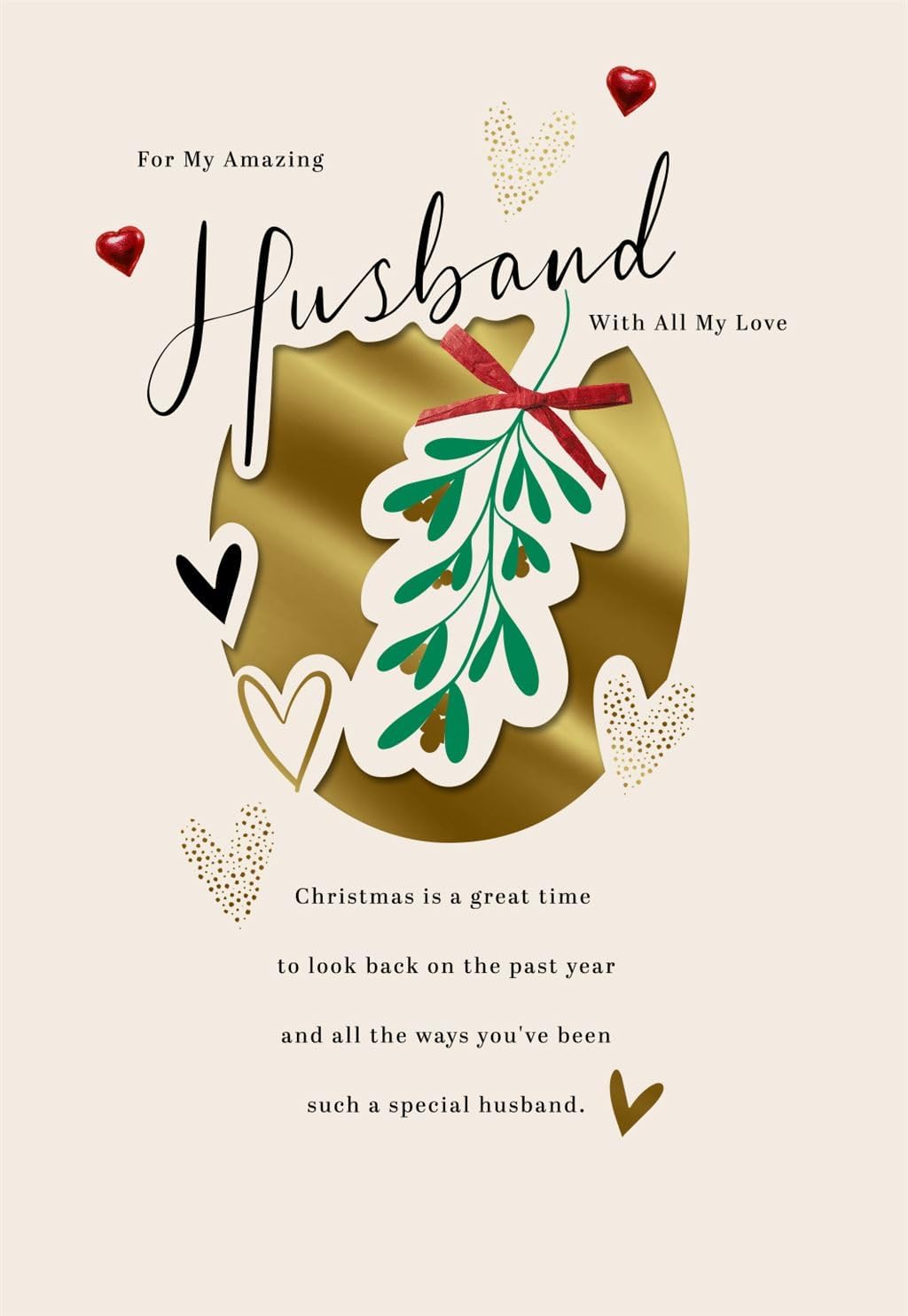 Special Sentiment, Mistletoe Design Husband Christmas Card