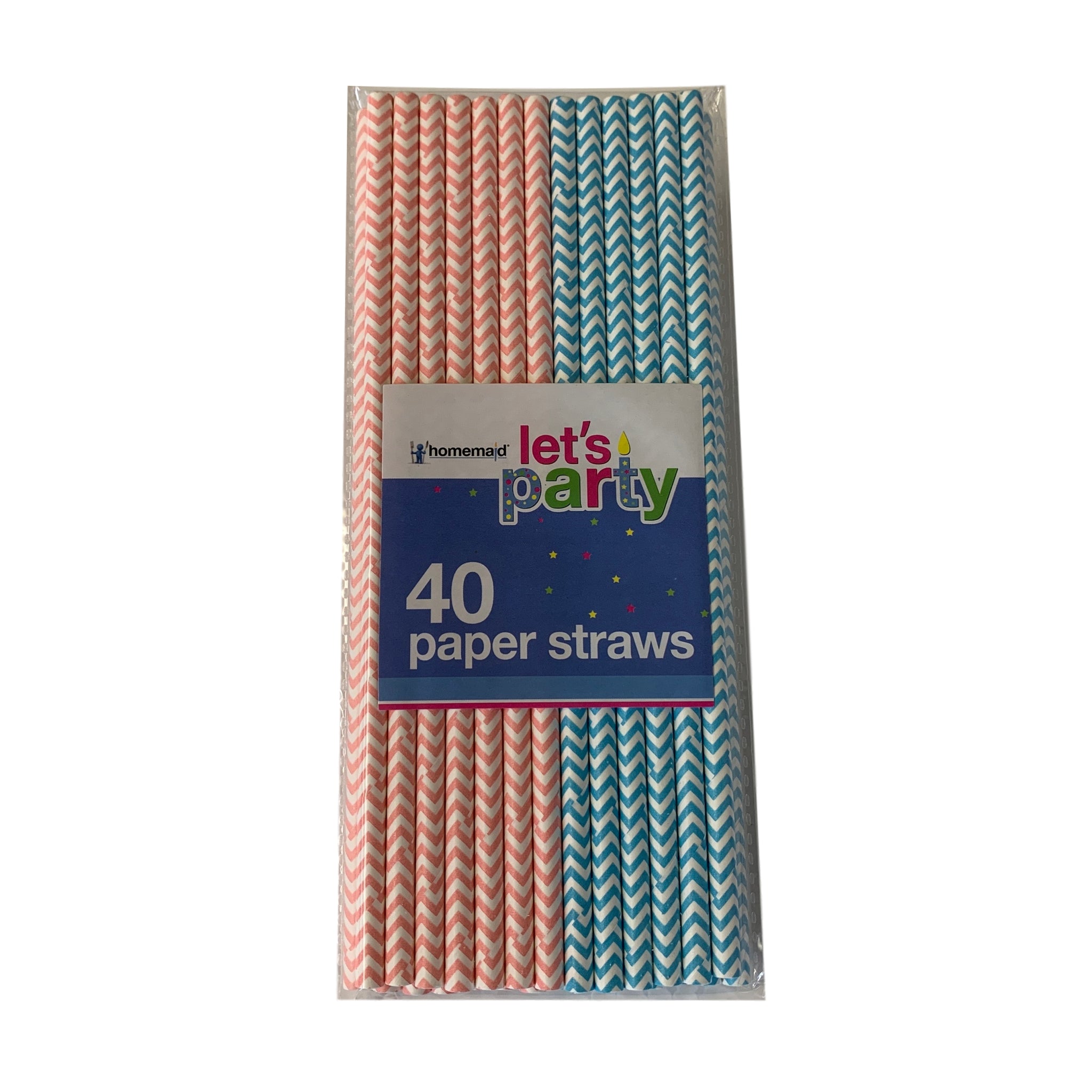 Pack of 40 Zig Zag Paper Straws {DC}