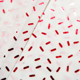 Pack of 10 Confetti Sprinkles Luxury Red Metallic Plastic-Free 18gsm Tissue Paper Sheets 50x70cm