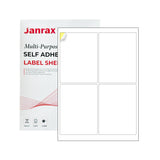 Pack of 400 White 99x146mm Self Adhesive Labels (4 Labels per A4 Sheet)