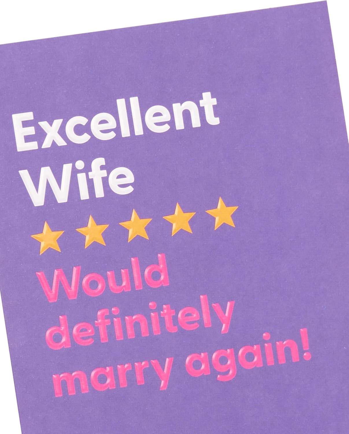 Funny Review Design Wife Anniversary Card