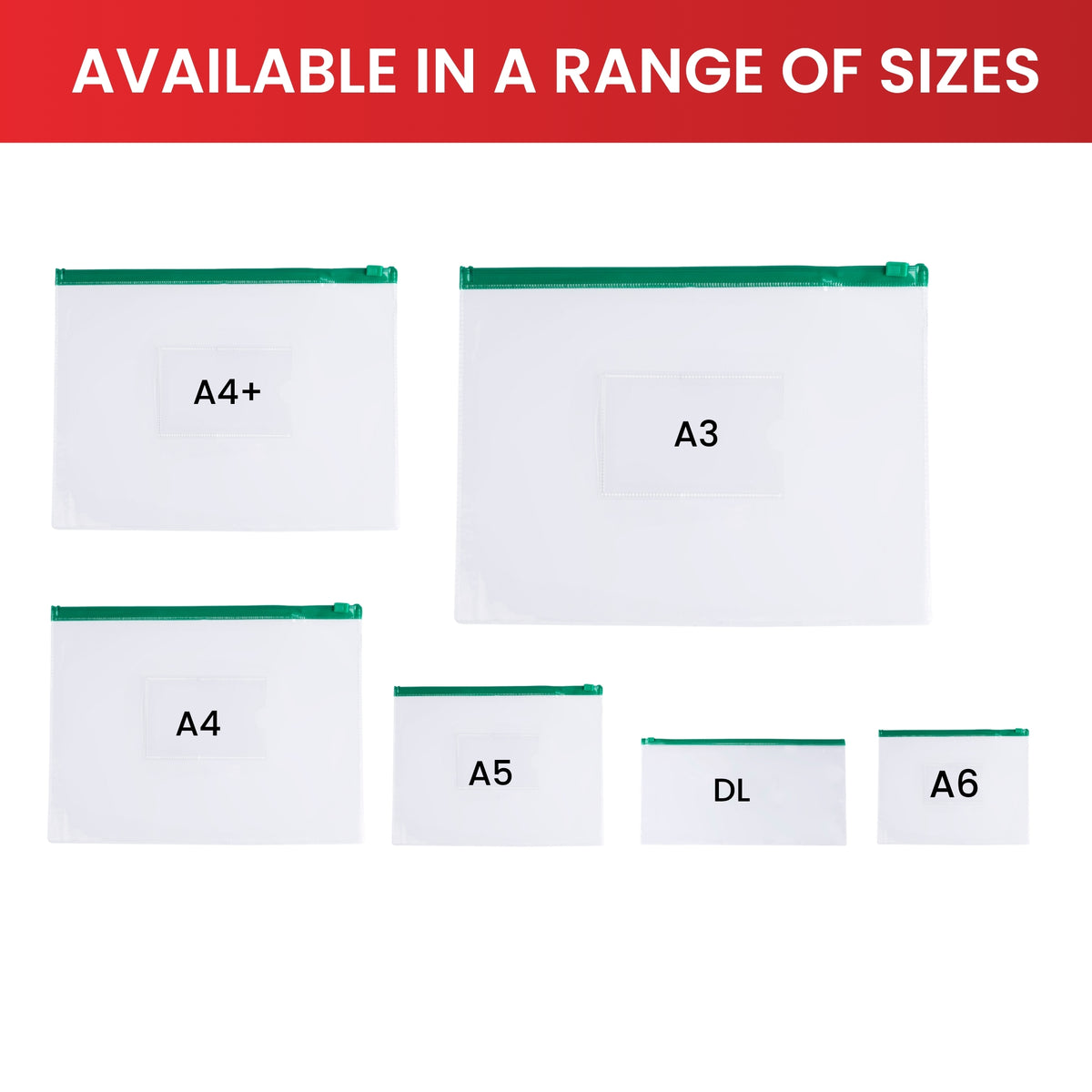 Pack of 12 A3 Blue Zip Zippy Bags - Janrax 708554