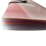 13 Part DL Rainbow Coloured Tabs Expanding File with Elastic Closure