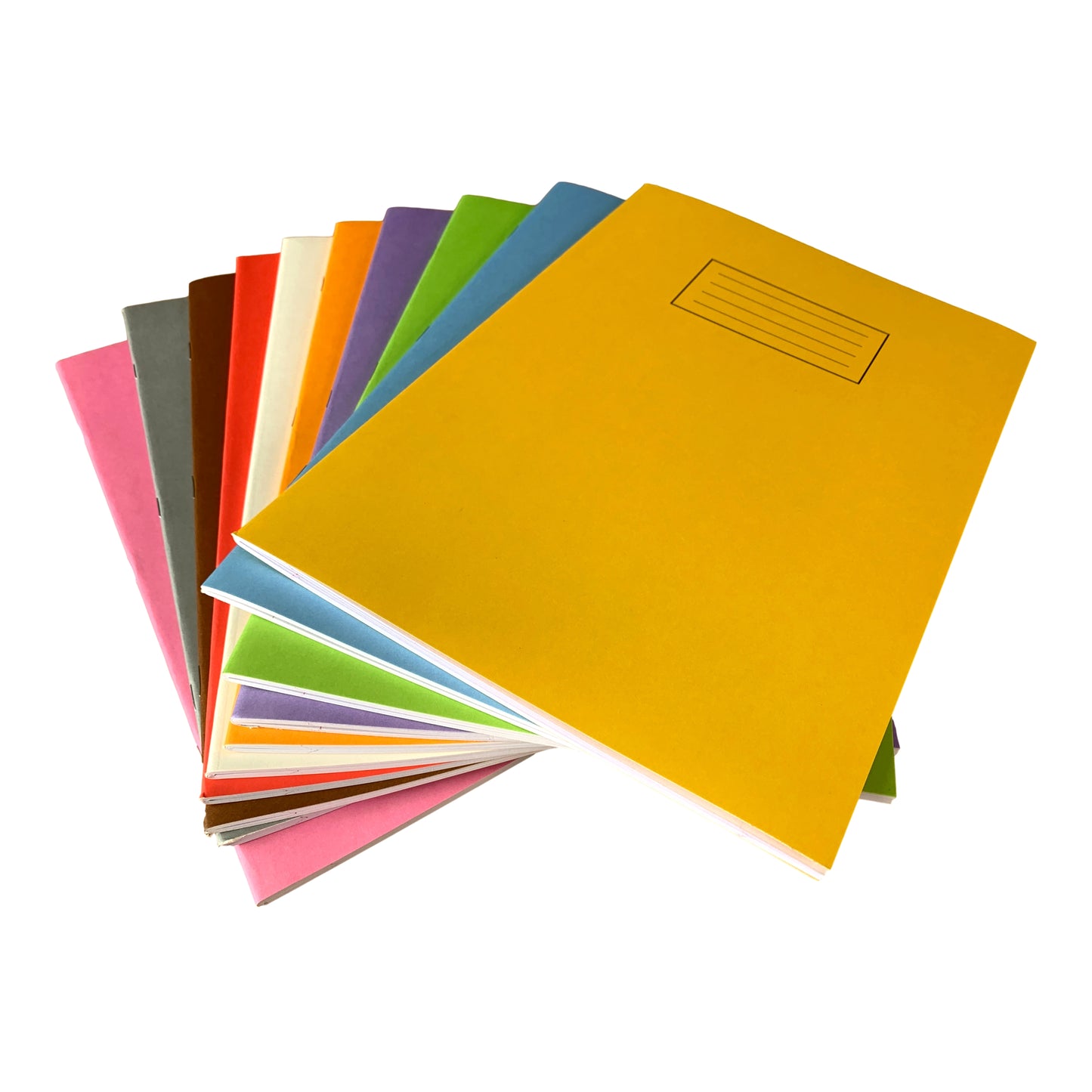 Pack of 10 Janrax A4 Assorted 80 Pages Feint and Ruled Exercise Books
