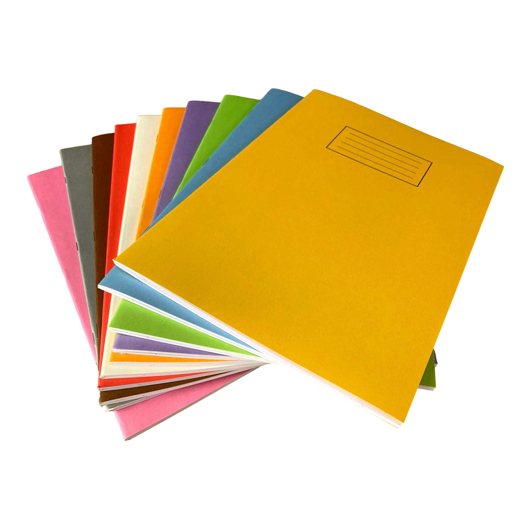 Pack of 10 Janrax A4 Assorted 80 Pages Feint and Ruled Exercise Books