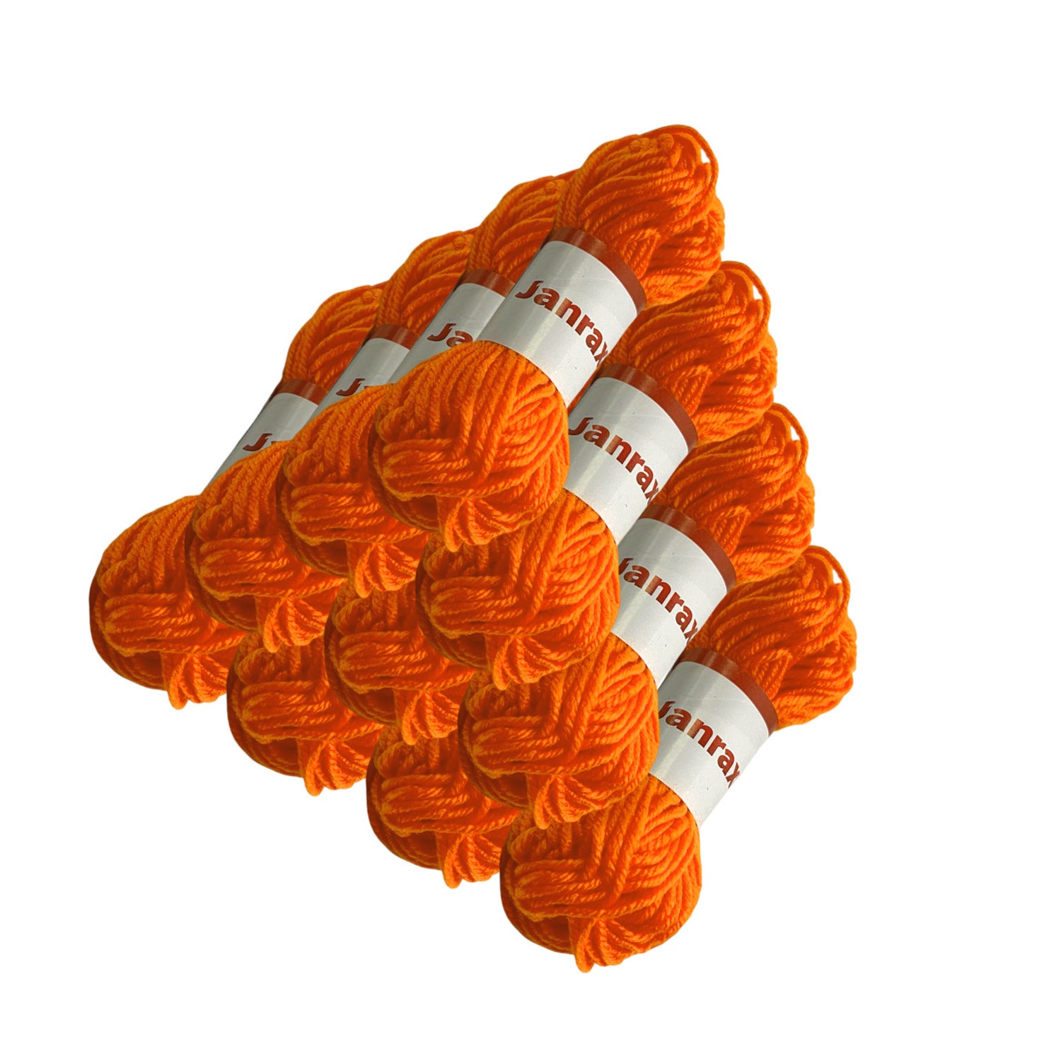 Orange Acrylic Yarn Roll – 10g, 4 Strand 8 Ply Knitting Wool
