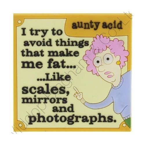 Aunty Acid 3D Rubber Fridge Magnet I Try To Avoid Things.. {DNL EBAY}
