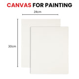 24x30cm Blank White Flat Stretched Board Art Canvas By Janrax