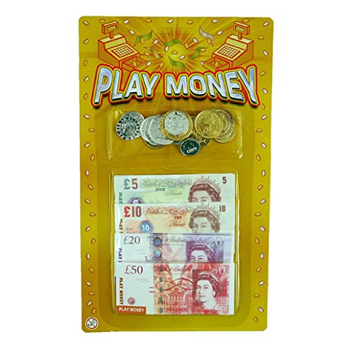 Play Money Sterling Pounds Coins & Notes (T09378)