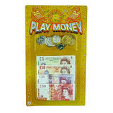 Play Money Sterling Pounds Coins & Notes (T09378)