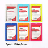 Pack of 12 Assorted Colour Name Badge Holders - 54x90mm
