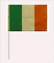 Hand Held Eire Ireland PVC Flag 29x17cm with 40cm Stick