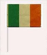 Hand Held Eire Ireland PVC Flag 29x17cm with 40cm Stick
