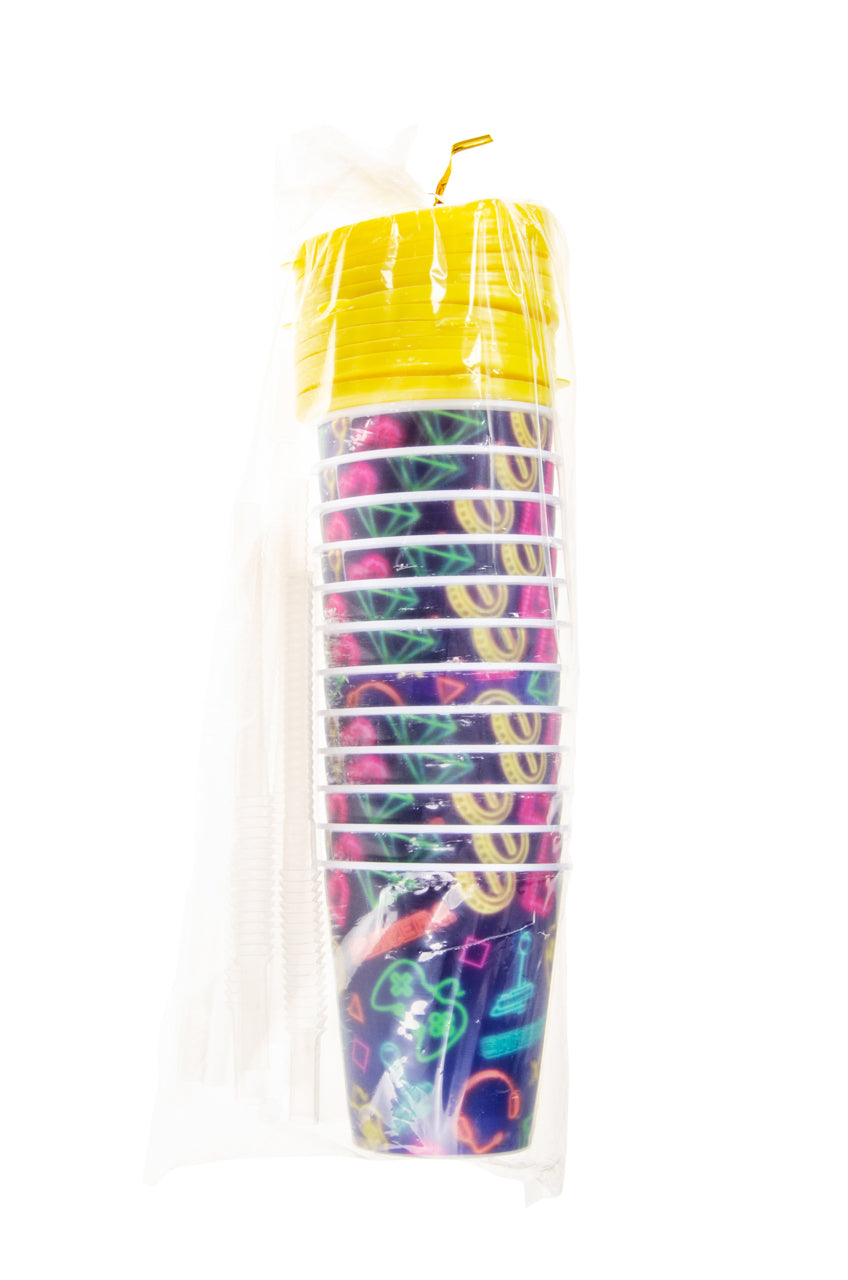 Gamer 3D Cup With Straw and Lid