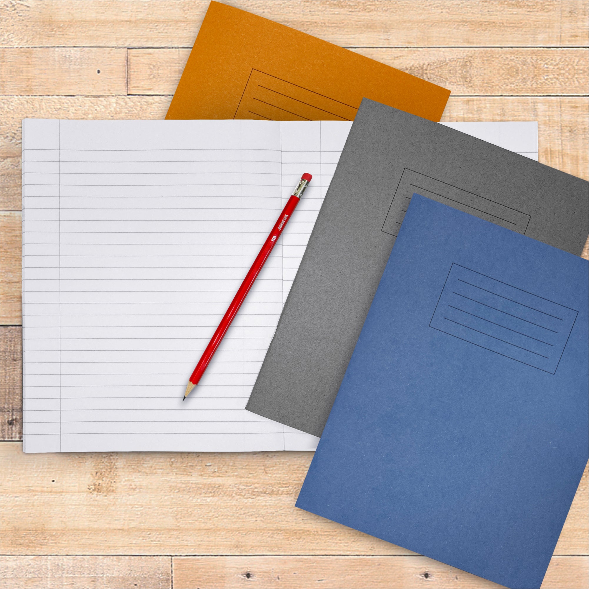 Janrax 9x7" Purple 80 Page Feint Ruled with Margin Exercise Book WF Paper with 225gsm Manilla Cover