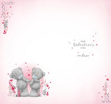 Bear Holding Up Big Heart Open Valentine's Day Card {DC}