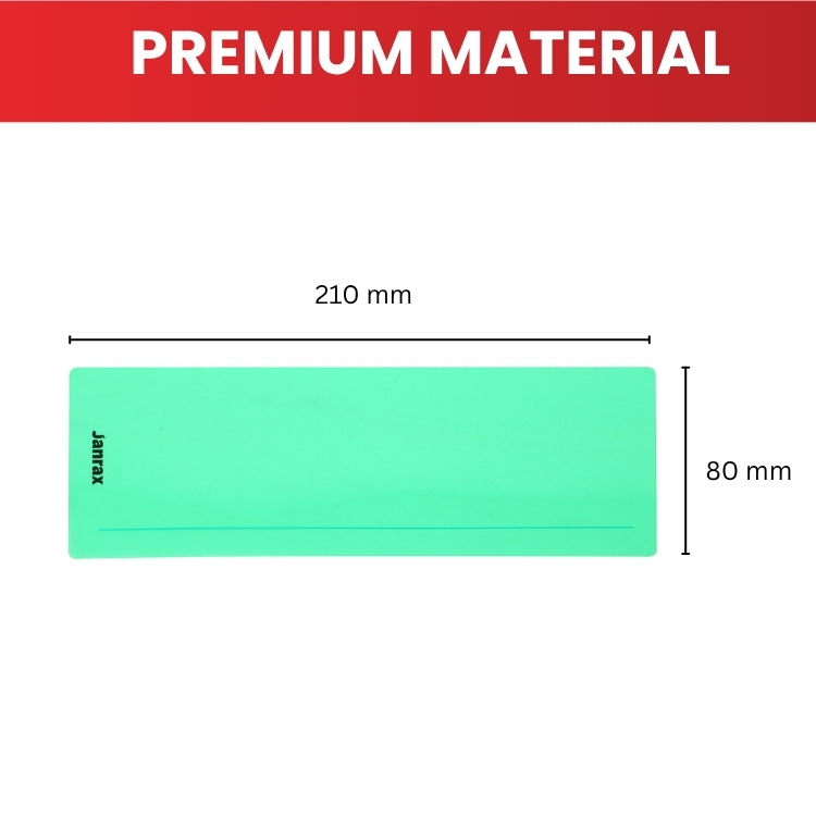 Pack of 8 Light Green 210x80mm Dyslexia Overlay Reading Strips – PET Material, Rounded Corners