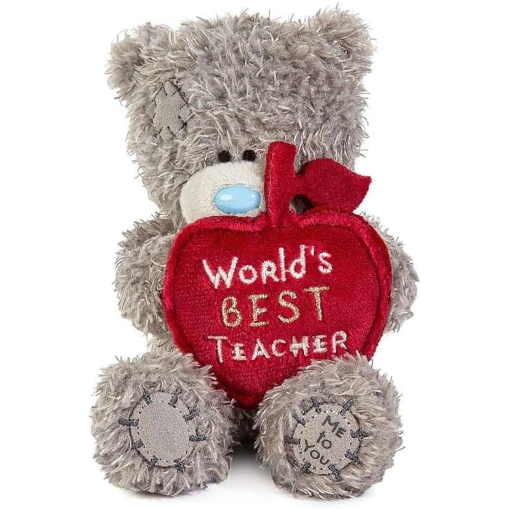 Me to You Tatty Teddy Plush 10cm High Thank You 'World's Best Teacher' Apple Official Collection