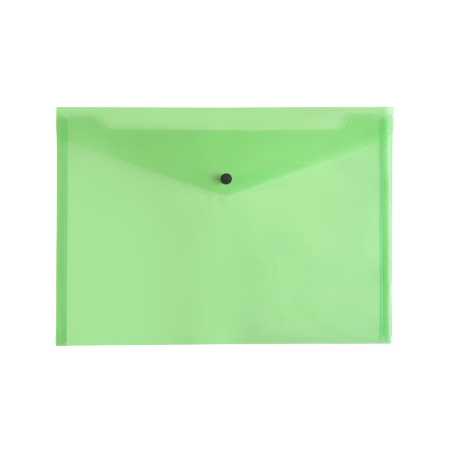 Pack of 12 Janrax A4 Green Document Wallets - Button Stud Folder
