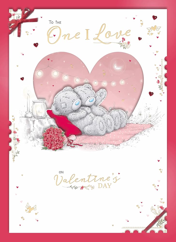 Bears Sat On Blanket One I Love Luxury Boxed Large Handmade Valentine's Day Card
