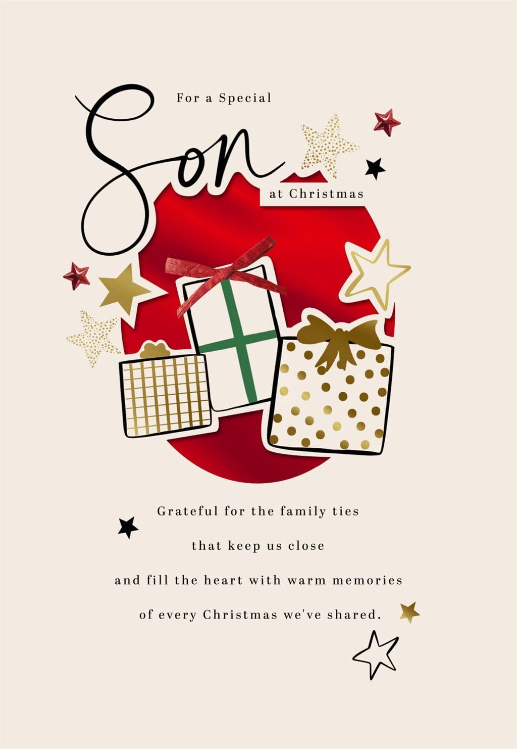Special Sentiment, Christmas Presents Design Son Christmas Card