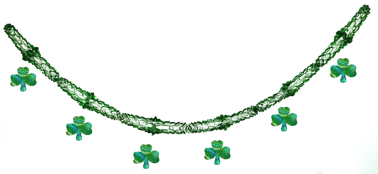Decoration Hanging Irish Foil Holo Shamrocks