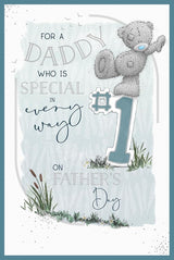 Bear Standing On No1 Father's Day Card