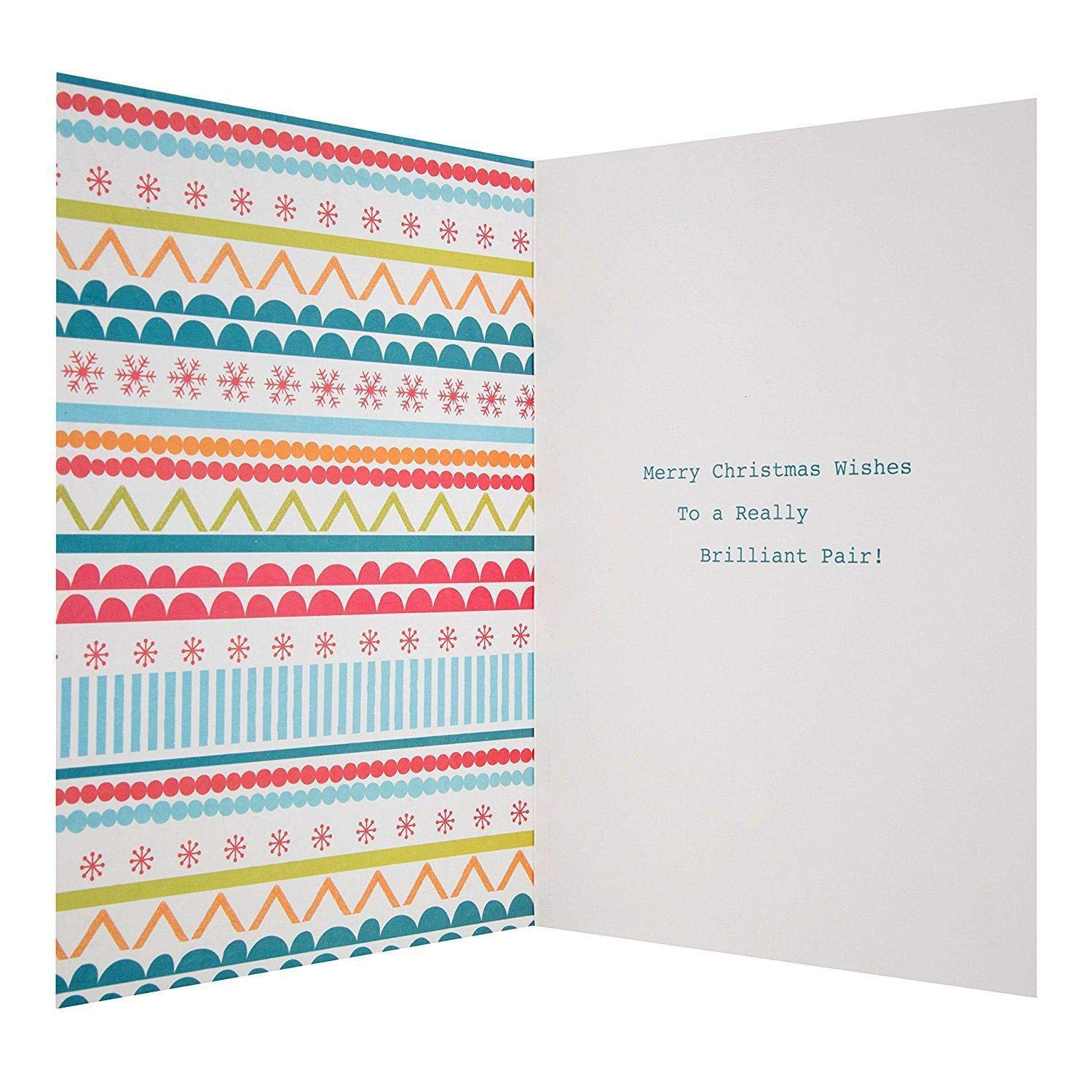 Hallmark Medium Mum and Dad "Marvellous" Christmas Card 