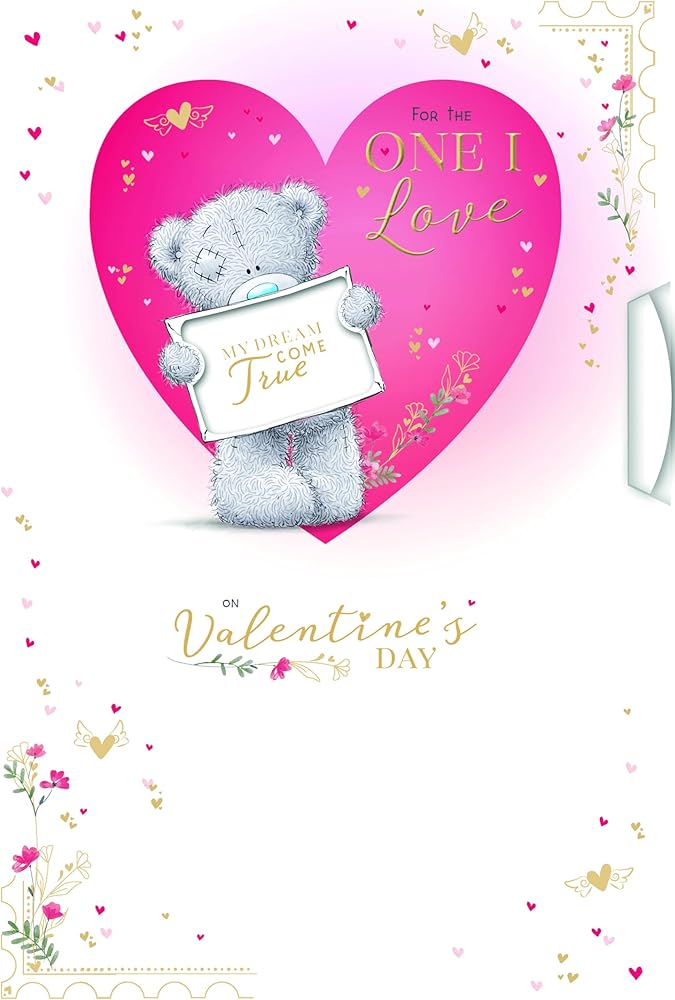 Bear Holding Envelope One I Love Handmade Valentine's Day Card {DC}