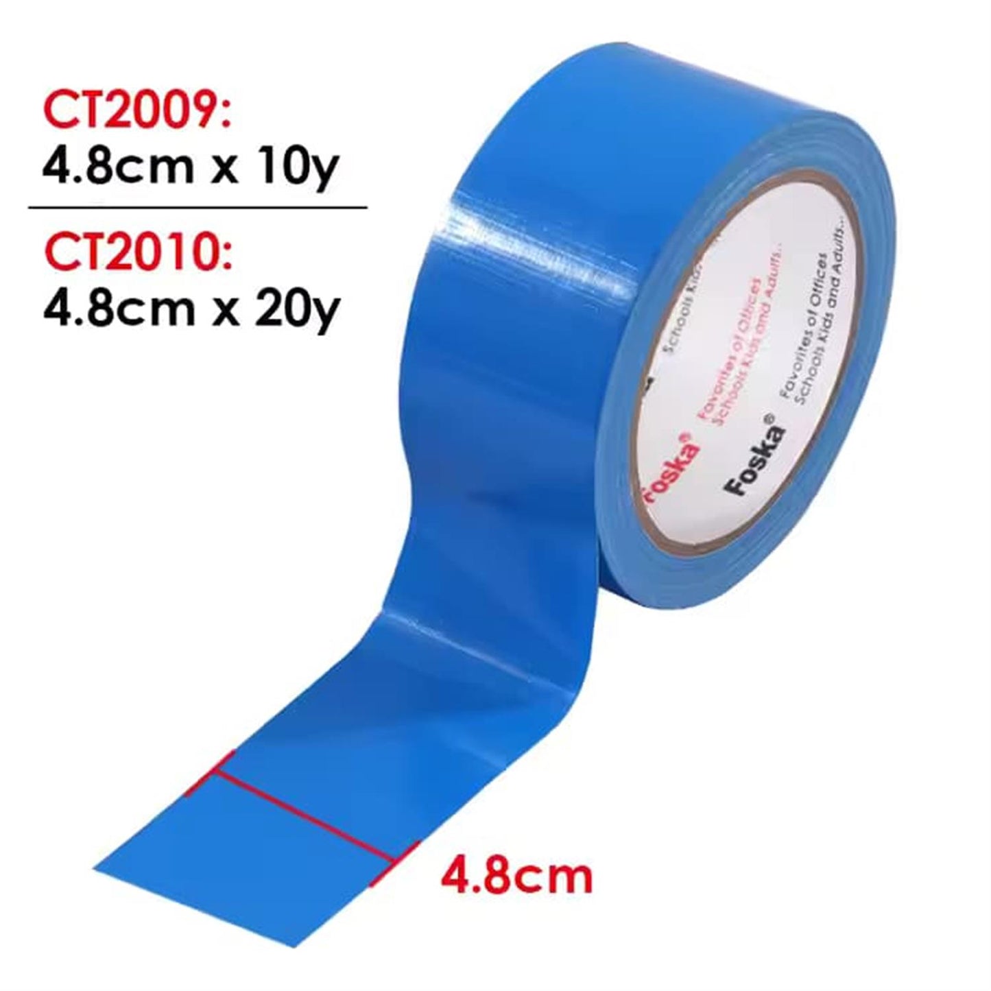 Single Adhesive Colorful Rubber Sticky Durable Duct Tape 4.8cm x 20y