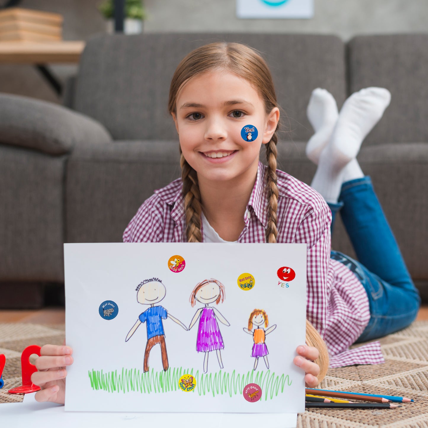 Pack of 420 Motivational Blobs 24mm Self-Adhesive Labels