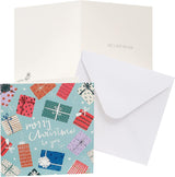Multipack of 8 Bright Presents Design Charity Christmas Cards with Envelope