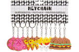 Single Fast Food Design Keychain