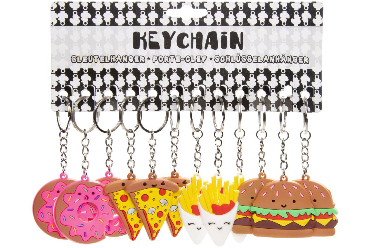 Single Fast Food Design Keychain
