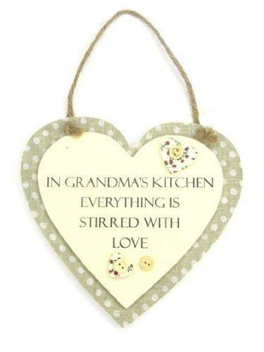 Sentiments Hanging Heart Plaque Grandmas Kitchen {DC}