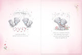 Bears Sat On Log Amazing Husband Luxury Boxed Handmade Valentine's Day Card {DC}