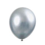 Pack of 6 Silver Platinum 11" Latex Balloons
