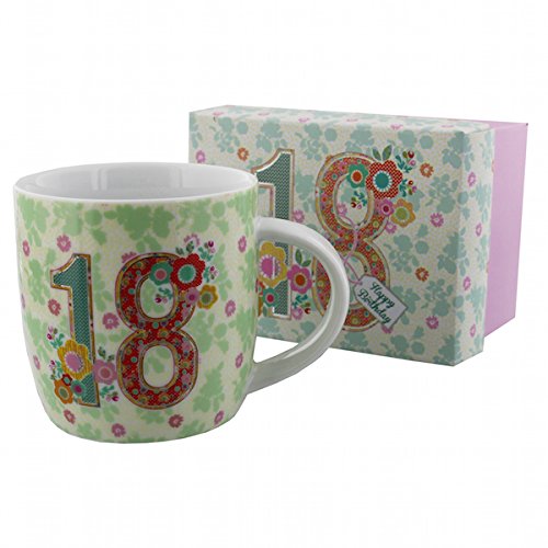 Laura Darrington Patchwork Collection 18th Birthday Mug (LD15318)
