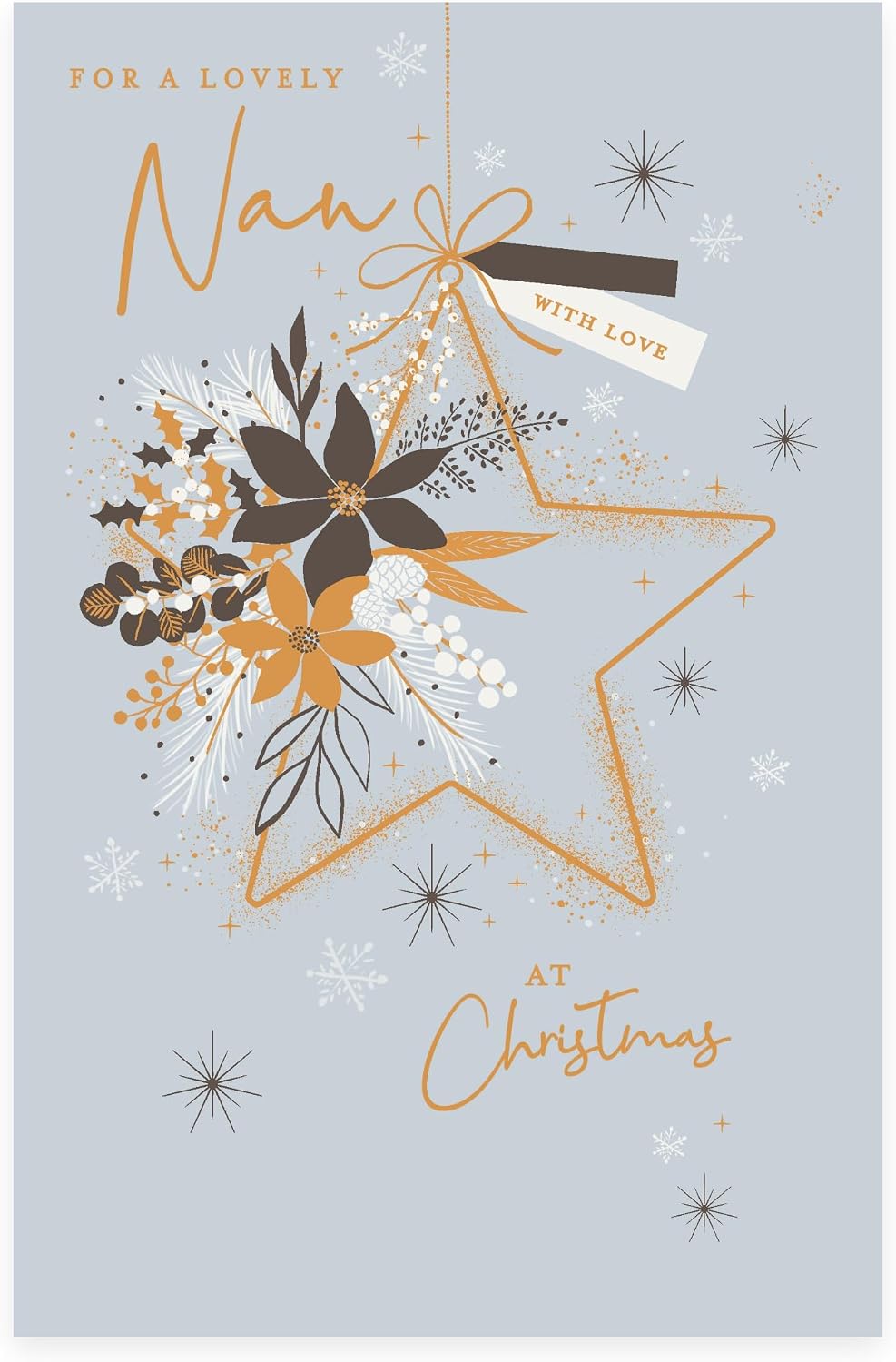 Hanging Star Design Nan Christmas Card