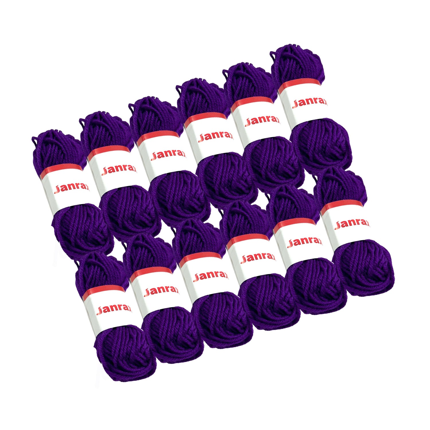 Pack of 5 Purple Acrylic Yarn Rolls – 10g each, 4 Strand 8 Ply Knitting Wool
